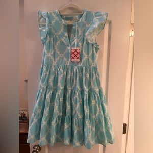 Floral Mix Pippa Dress-Blue
